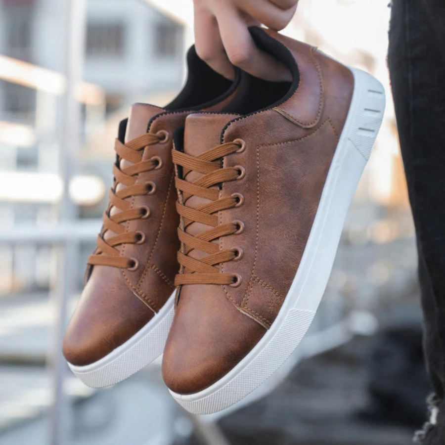 Men's Lace-Up Low-Top Court Sneakers