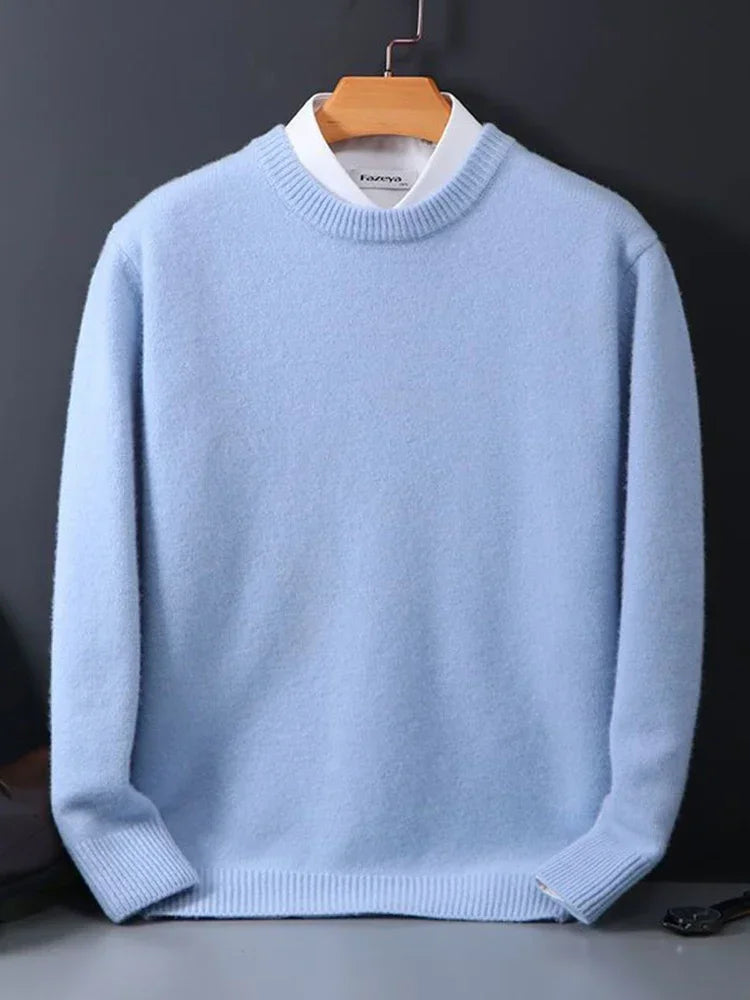 Men's Mock Neck Knit Pullover Sweater
