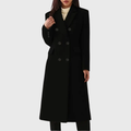 Women’s Slim Double-Breasted Longline Coat