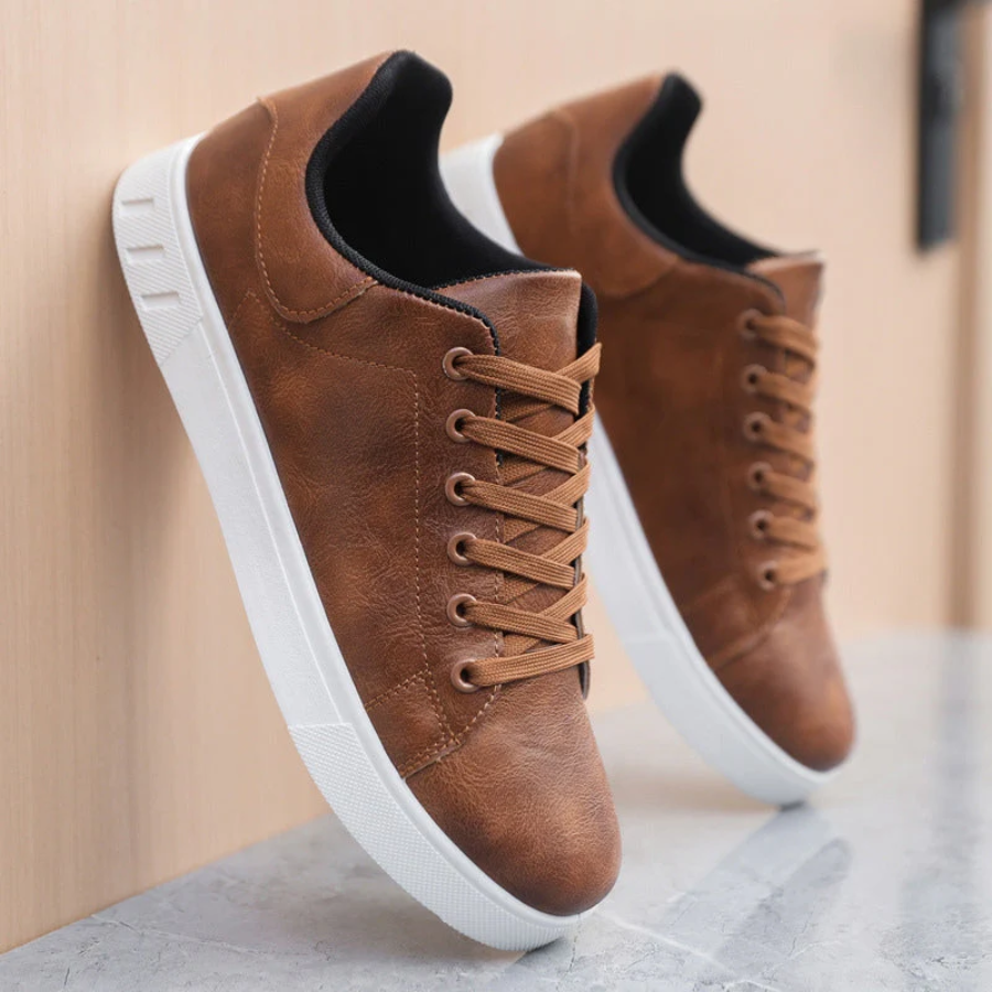 Men's Lace-Up Low-Top Court Sneakers