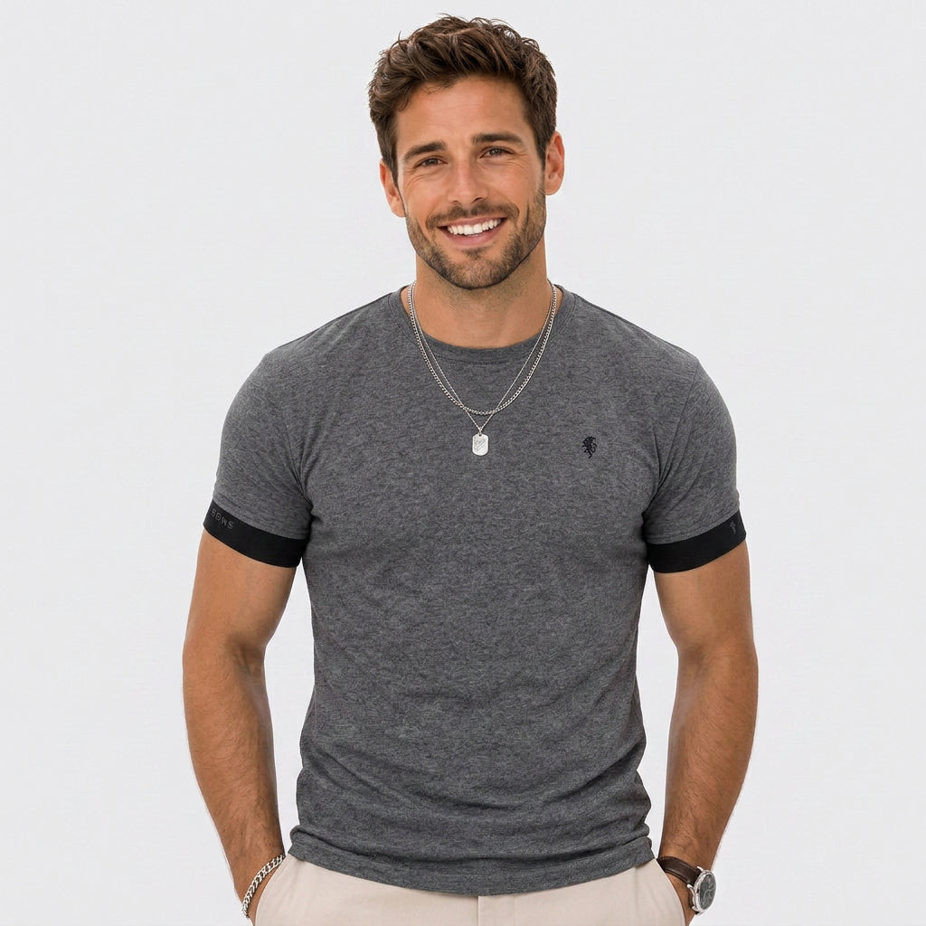 Men Contrast Cuff T Shirt