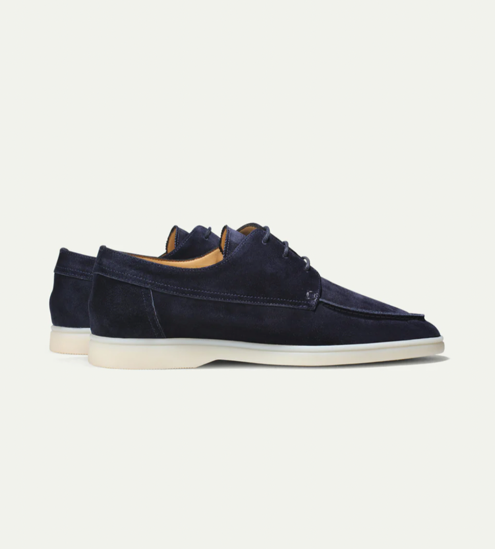 Men's Faux Suede Lace-Up Moc Toe Shoes