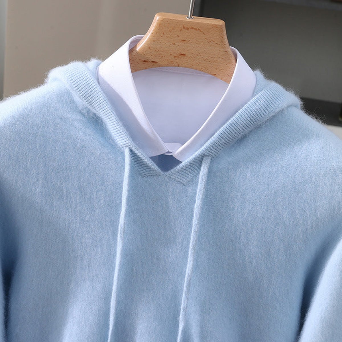 Men's Soft Knit Hooded Pullover Sweater
