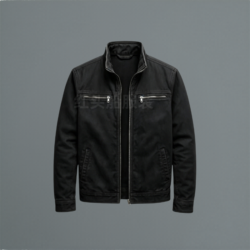Men's Full-Zip Utility Jacket with Chest Pockets