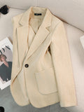 Women's Textured Single-Button Blazer