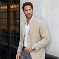 Men's Textured Two-Button Tailored Blazer