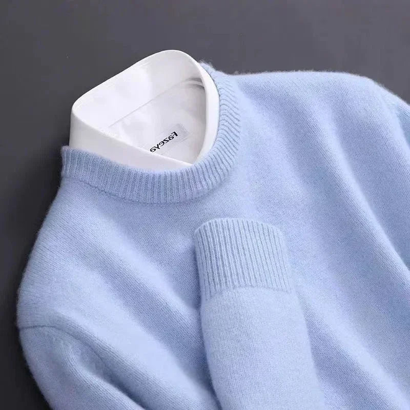 Men's Mock Neck Knit Pullover Sweater