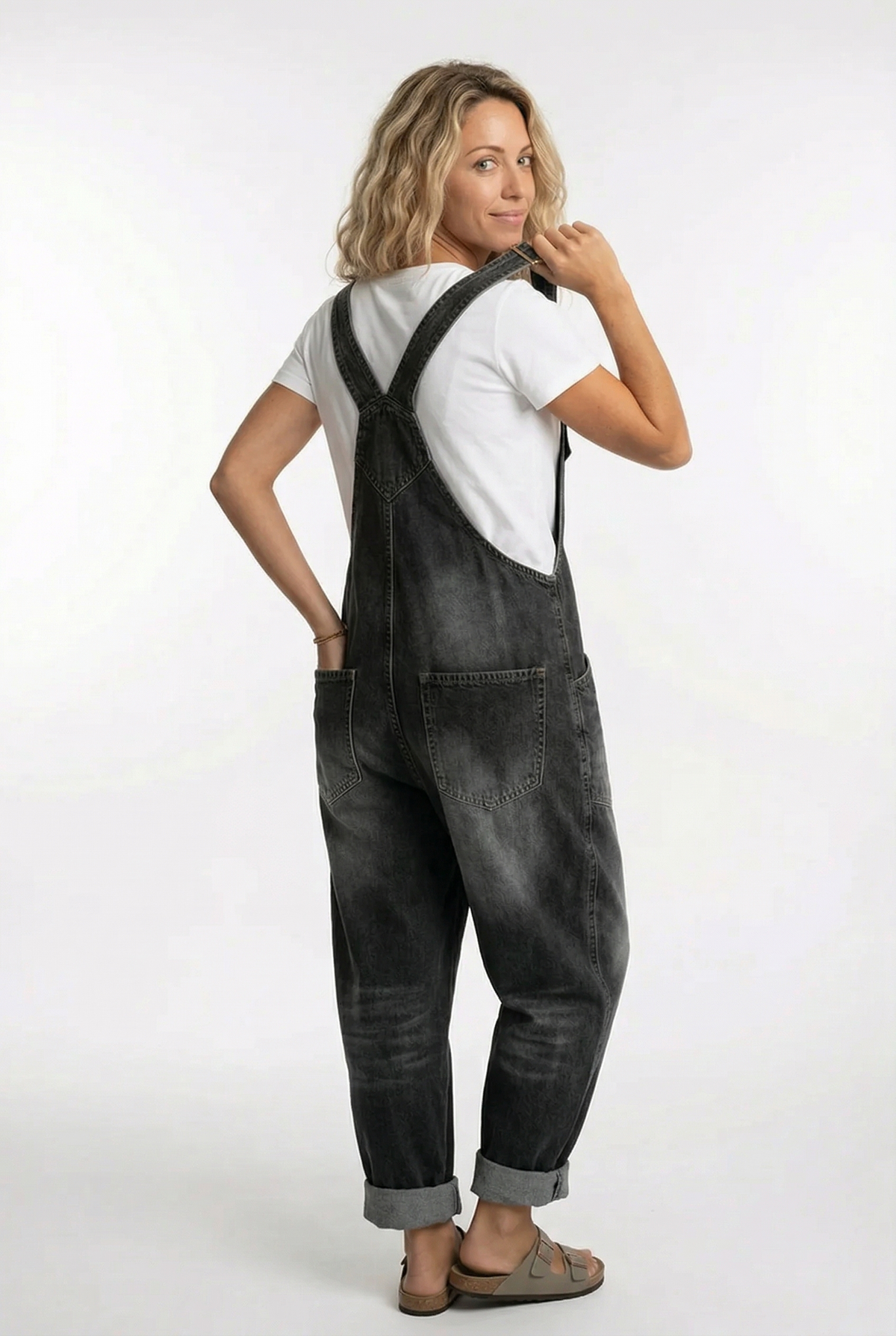 Women's Relaxed Denim Overalls with Adjustable Straps