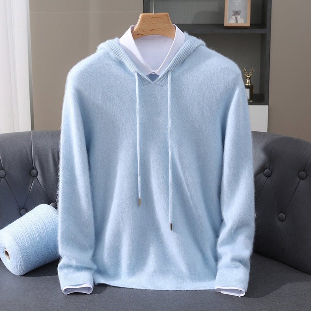 Men's Soft Knit Hooded Pullover Sweater