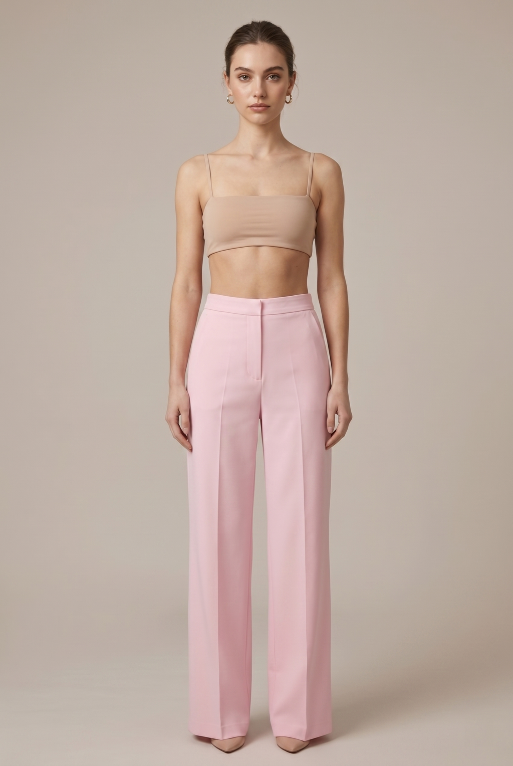 Women's Tailored Blazer and Trouser Set with Feather Trim