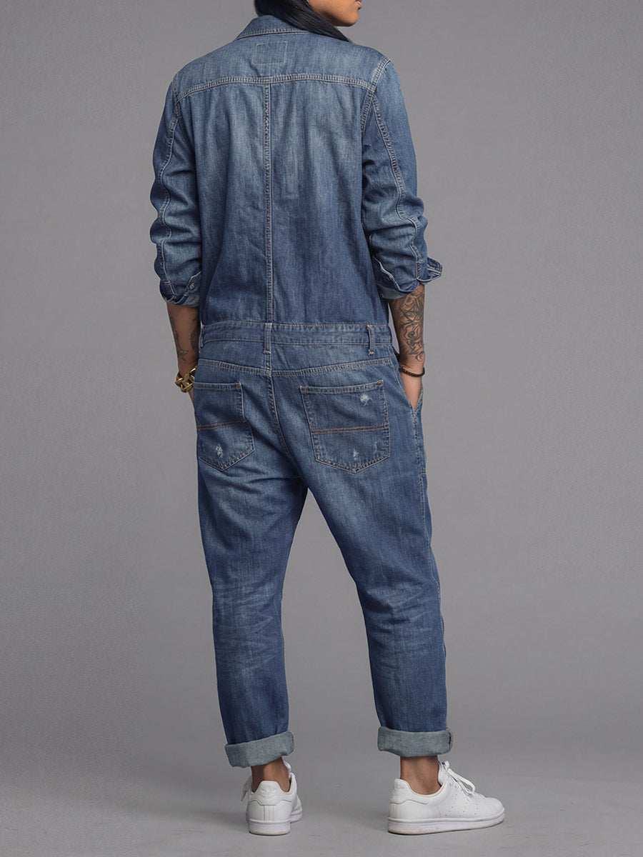 Women's Relaxed Denim Boiler Suit