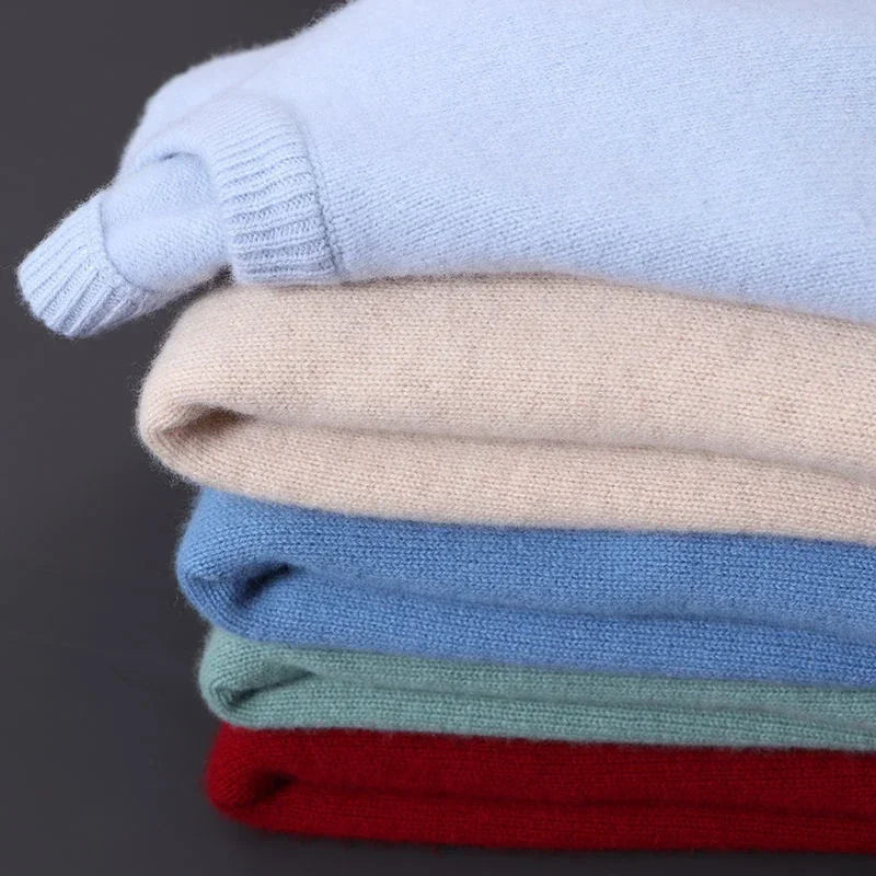 Men's Mock Neck Knit Pullover Sweater
