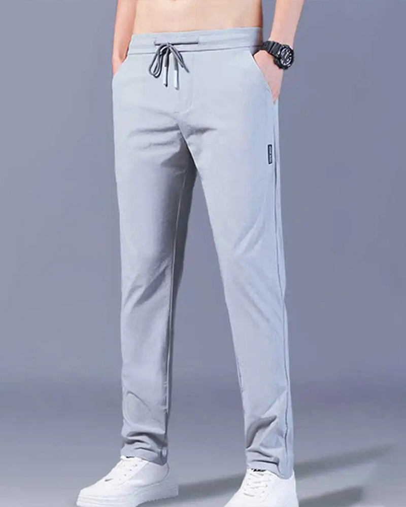 Men's Slim-Fit Tapered Joggers with Drawstring Waist