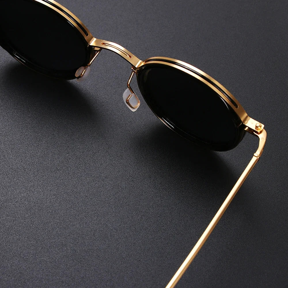 Women's Round Vintage Metal Frame Sunglasses