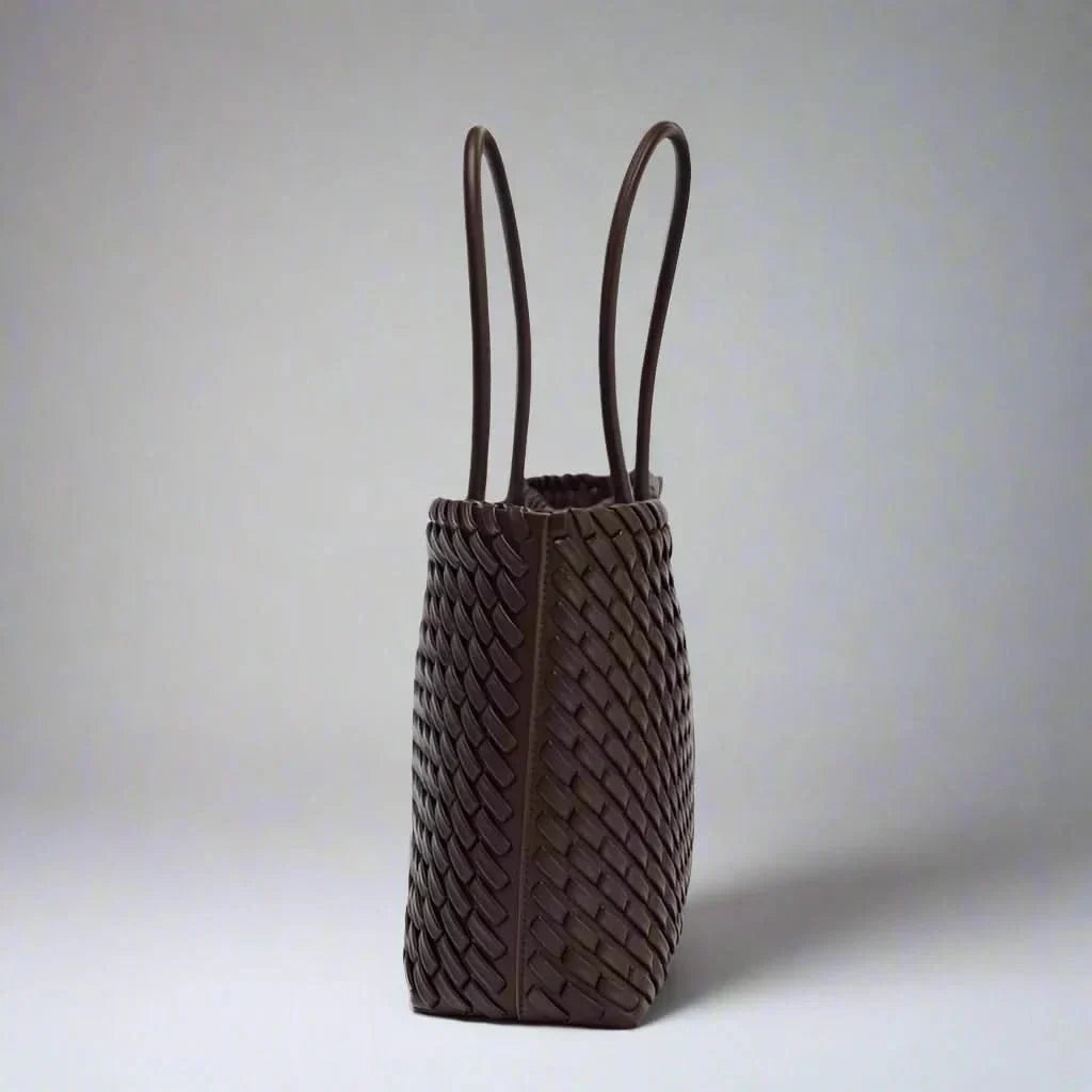 Women's Woven Tote Bag with Top Handles