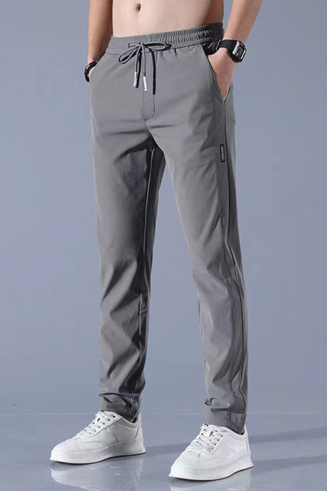 Men's Slim-Fit Tapered Joggers with Drawstring Waist