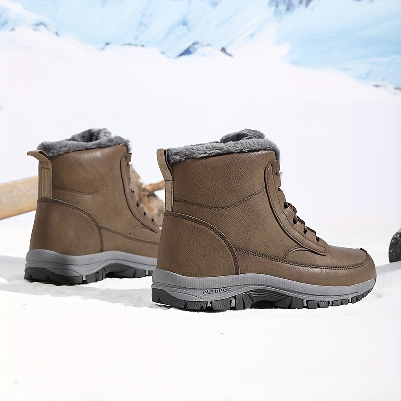 Women's Fur-Lined Lace-Up Winter Snow Boots