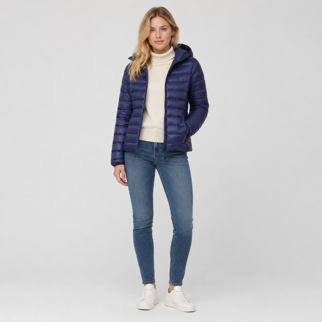 Women's Lightweight Hooded Quilted Puffer Jacket