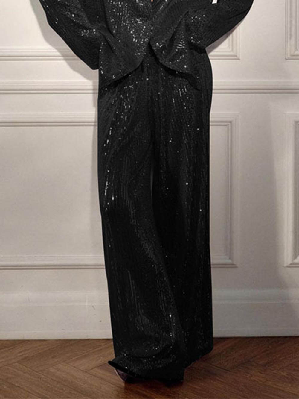 Women's Sequin Oversized Blazer Jacket