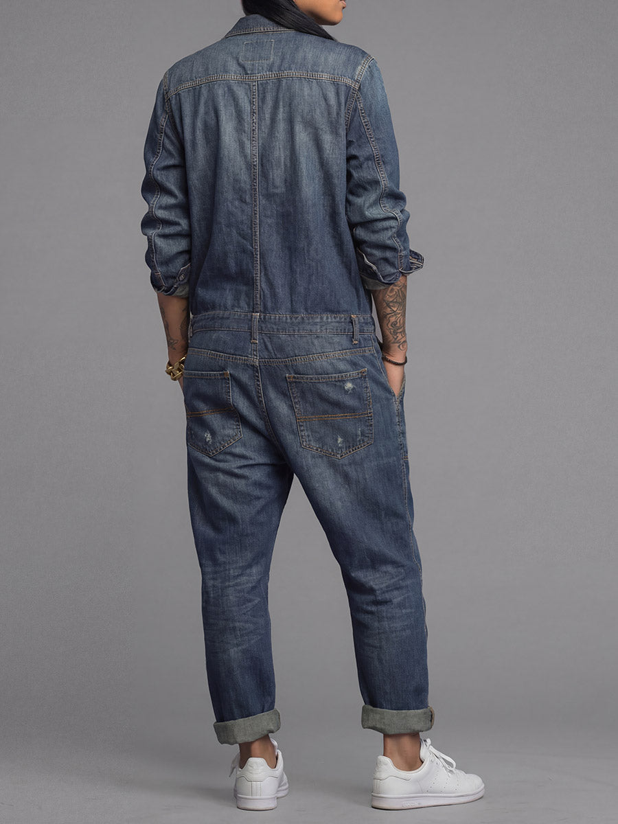 Women's Relaxed Denim Boiler Suit