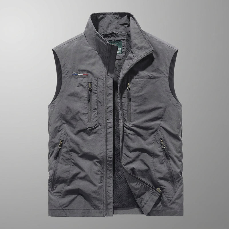 Men Zip Front Utility Vest