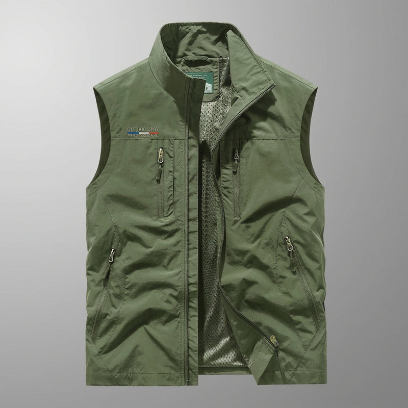 Men Zip Front Utility Vest