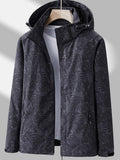 Women's Printed Windbreaker Jacket with Adjustable Hood