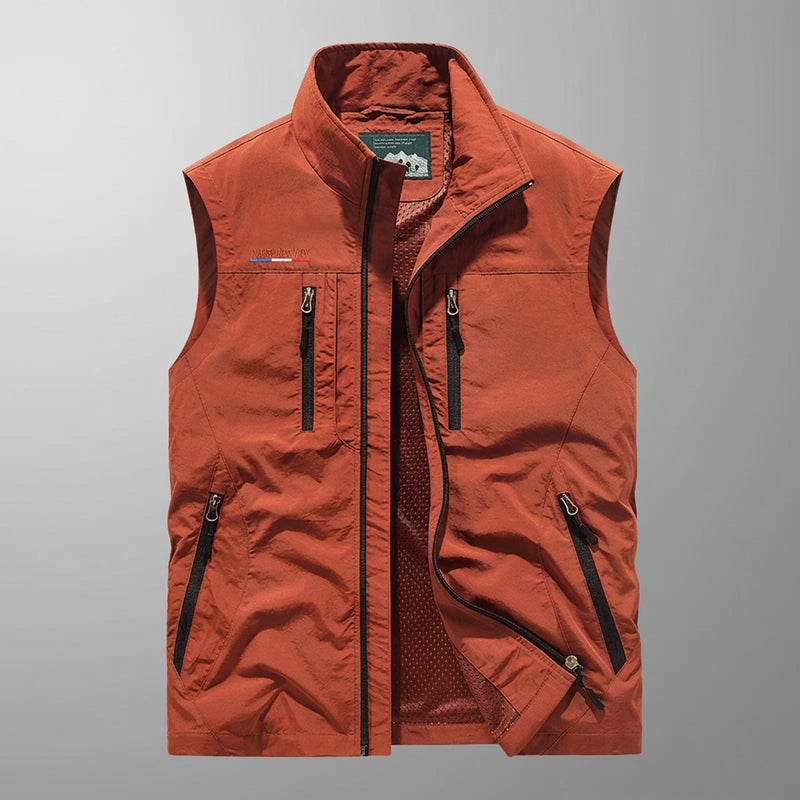 Men Zip Front Utility Vest