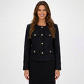 Women Button Front Cropped Jacket