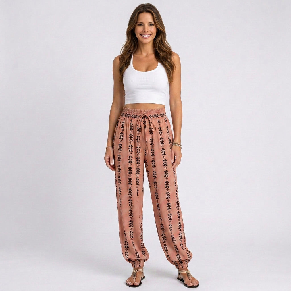Women Printed High Waist Pants