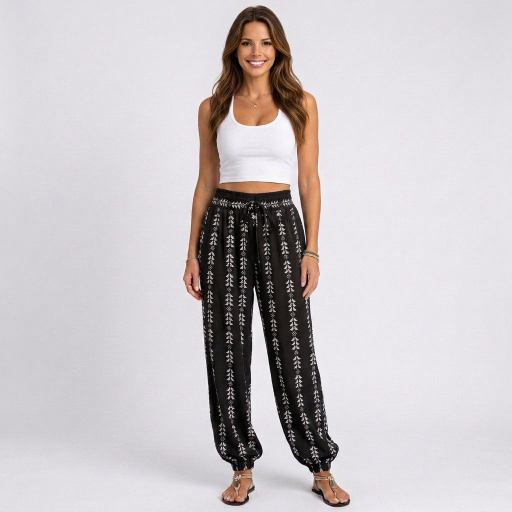 Women Printed High Waist Pants