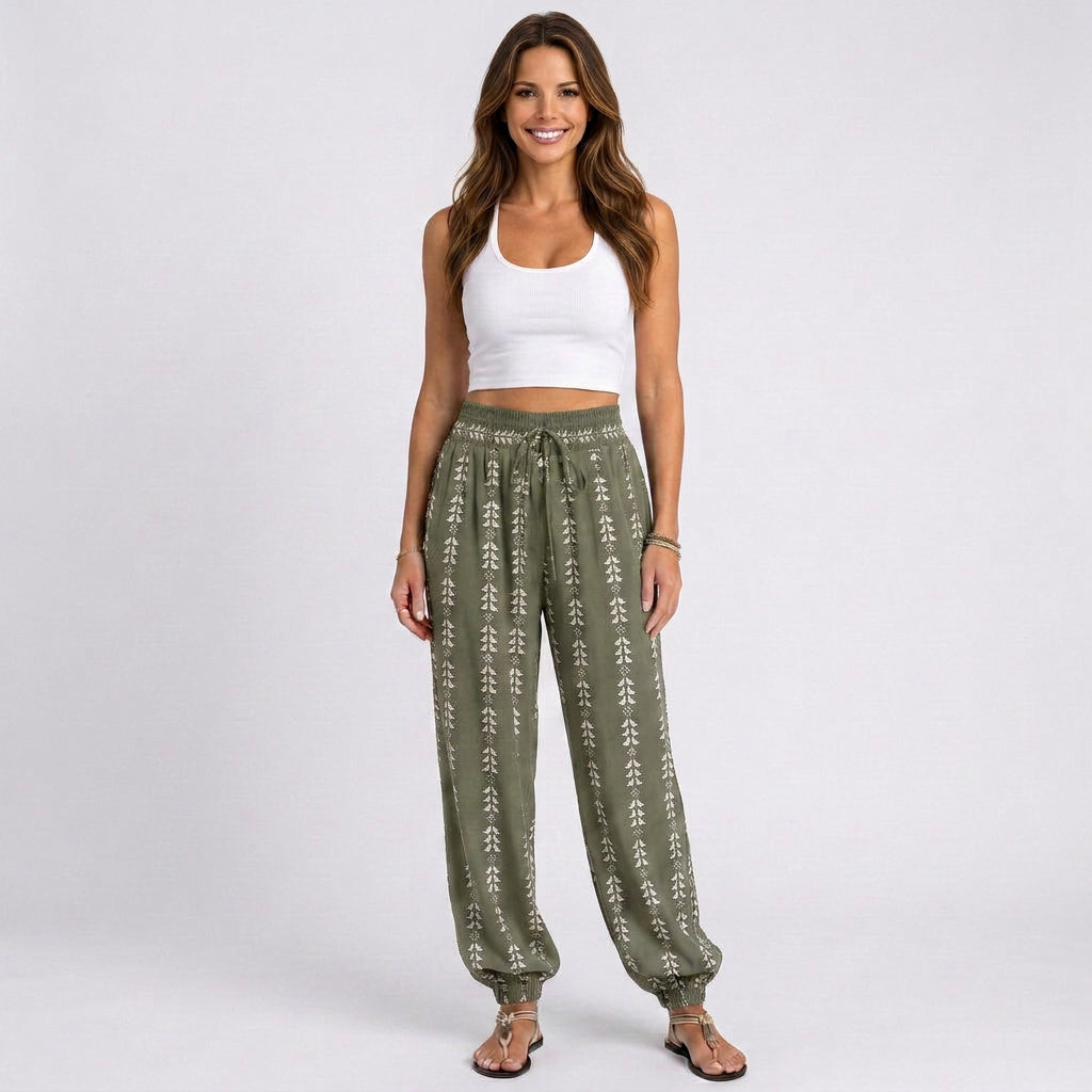 Women Printed High Waist Pants
