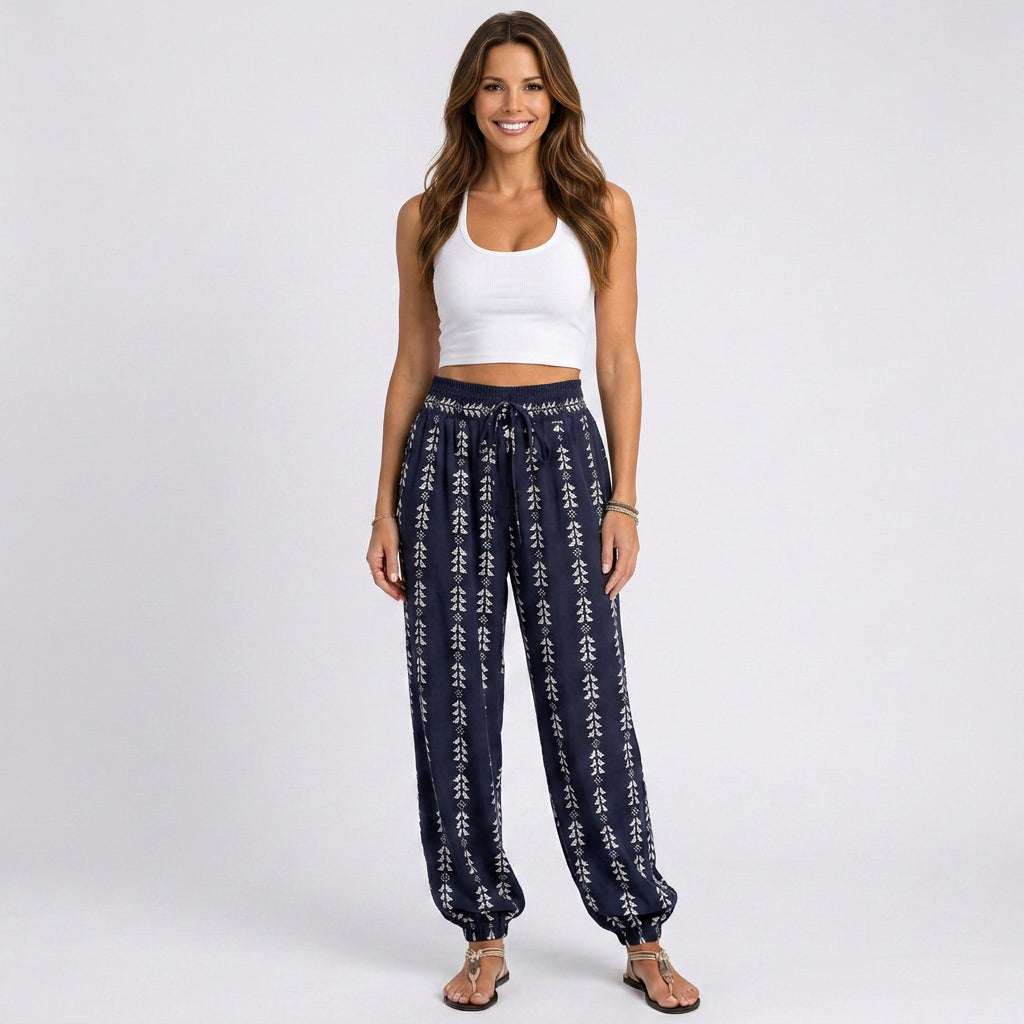 Women Printed High Waist Pants