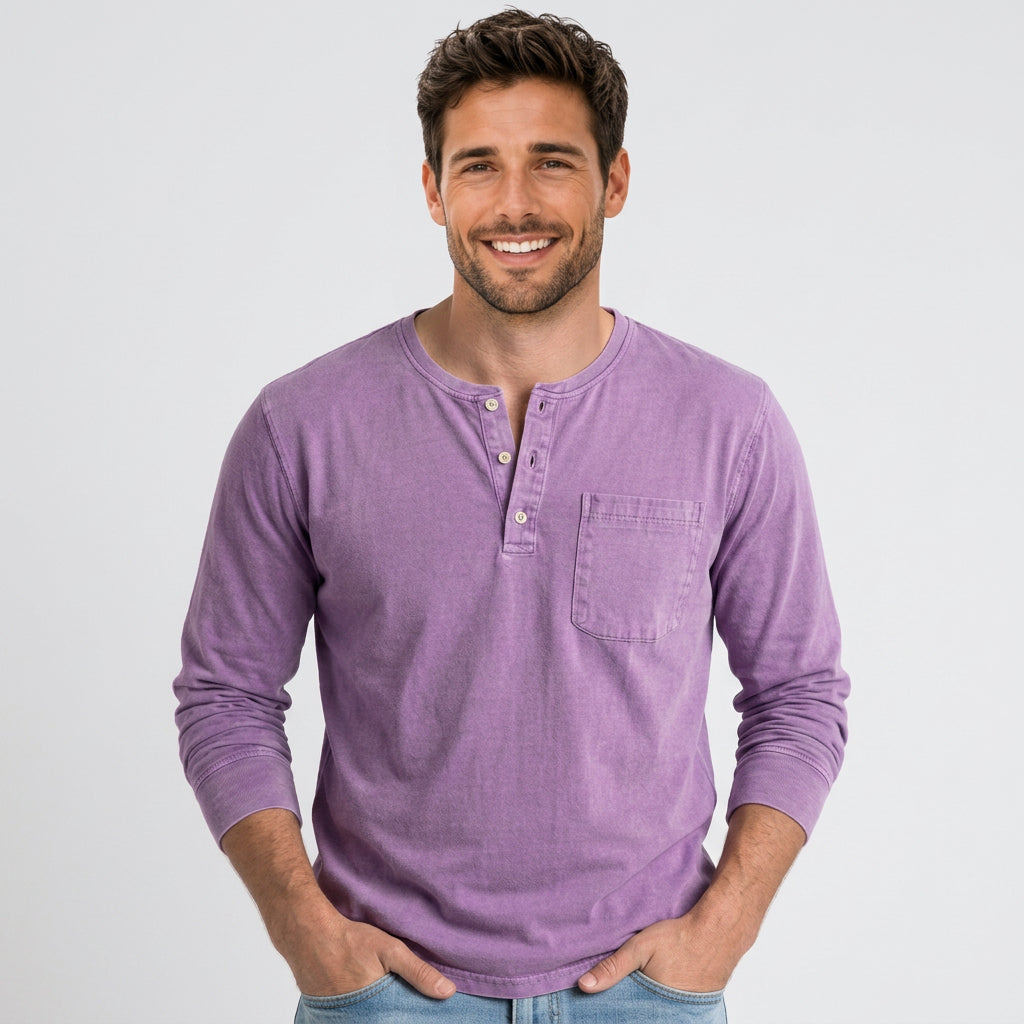 Men’s Long Sleeve Henley Shirt