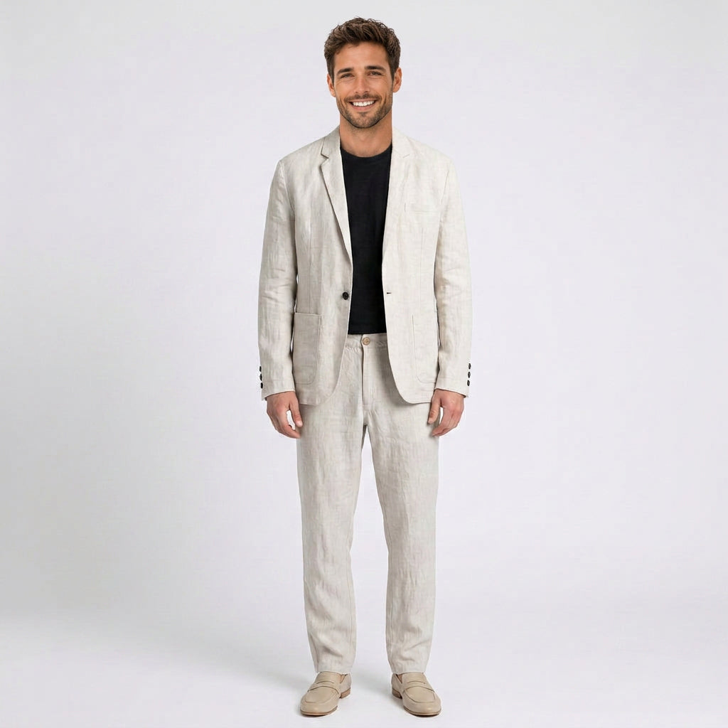 Men’s Linen Suit Set