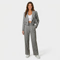Women Pinstripe Blazer and Pants Set