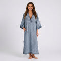 Women Striped Long Kaftan Dress