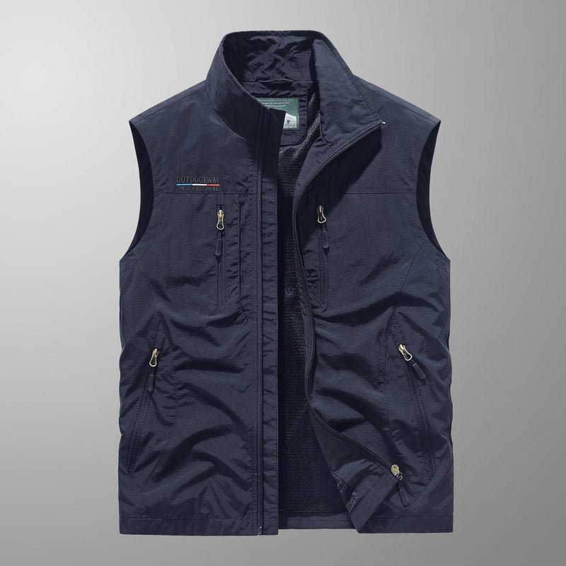 Men Zip Front Utility Vest