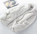 Women's Fluffy Plush Fleece Zip Jacket with Stand Collar