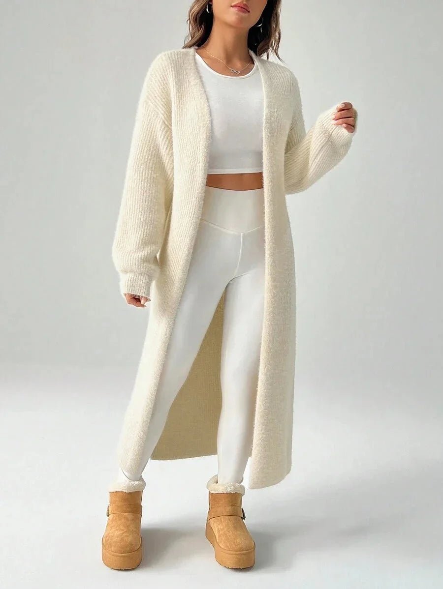 Women's Ribbed Knit Button-Front Cardigan