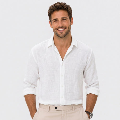 Men Textured Button Shirt