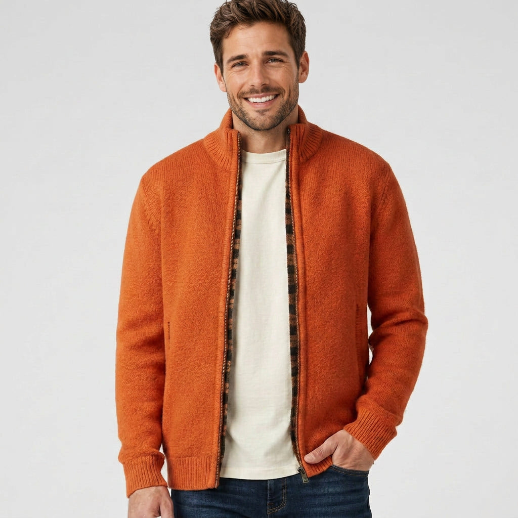 Men’s Zip-Up Cardigan Sweater