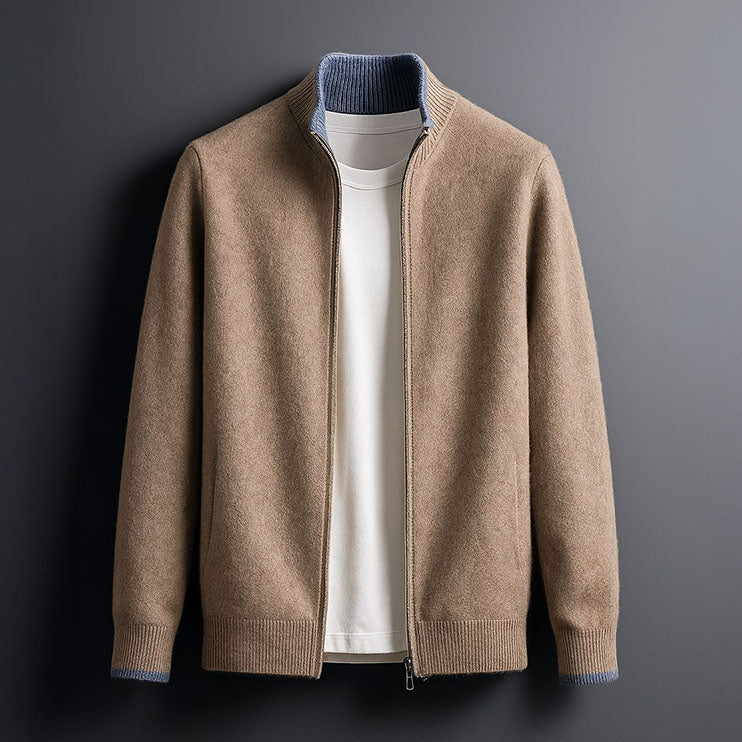 Men’s Brushed Knit Zip Cardigan