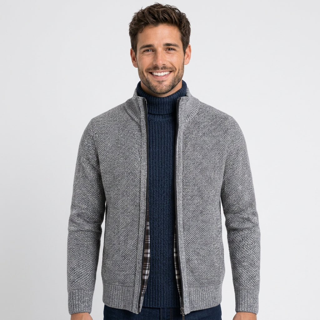 Men’s Zip-Up Cardigan Sweater