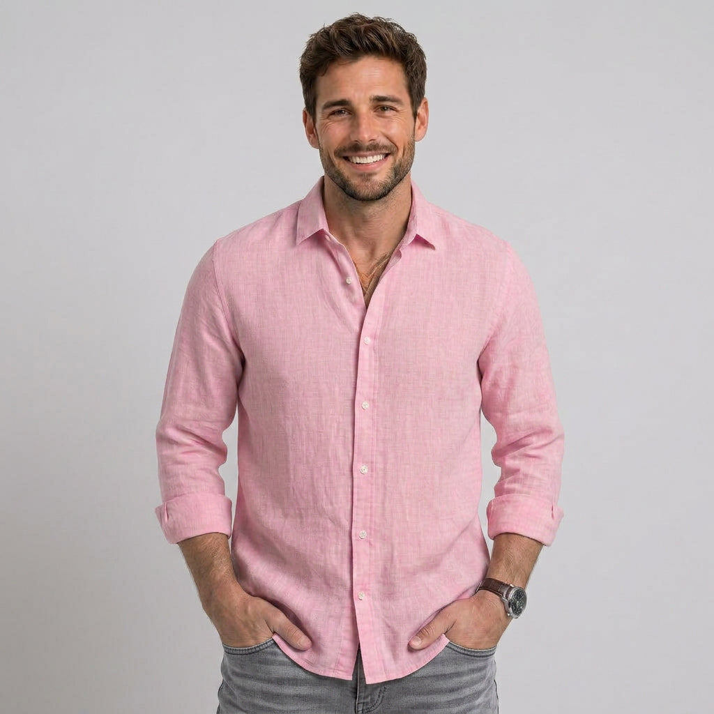 Men Linen Button Shirt