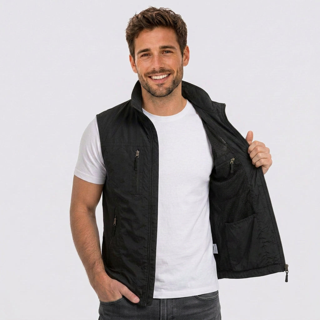 Men Zip Front Utility Vest