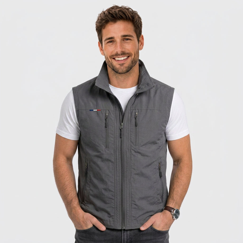 Men Zip Front Utility Vest