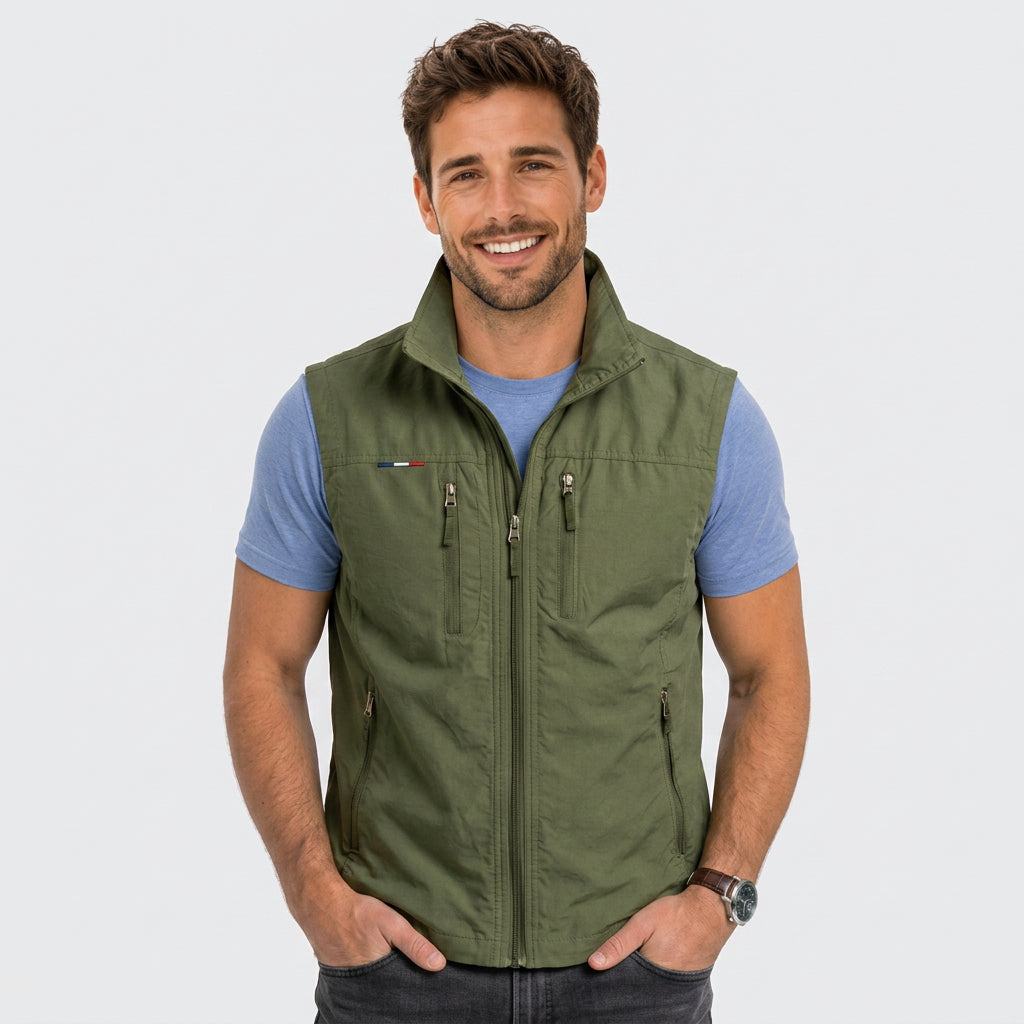 Men Zip Front Utility Vest