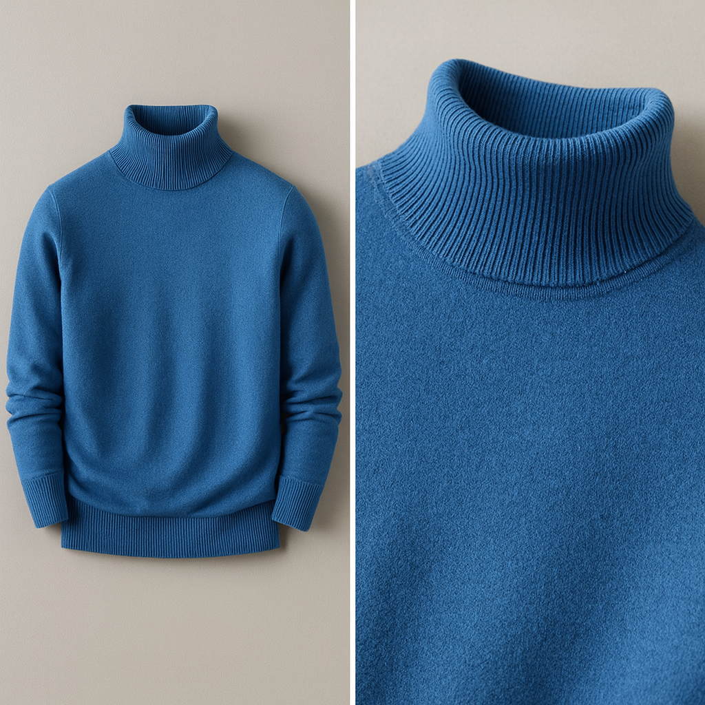 Men’s Soft Brushed Knit Roll Neck Jumper