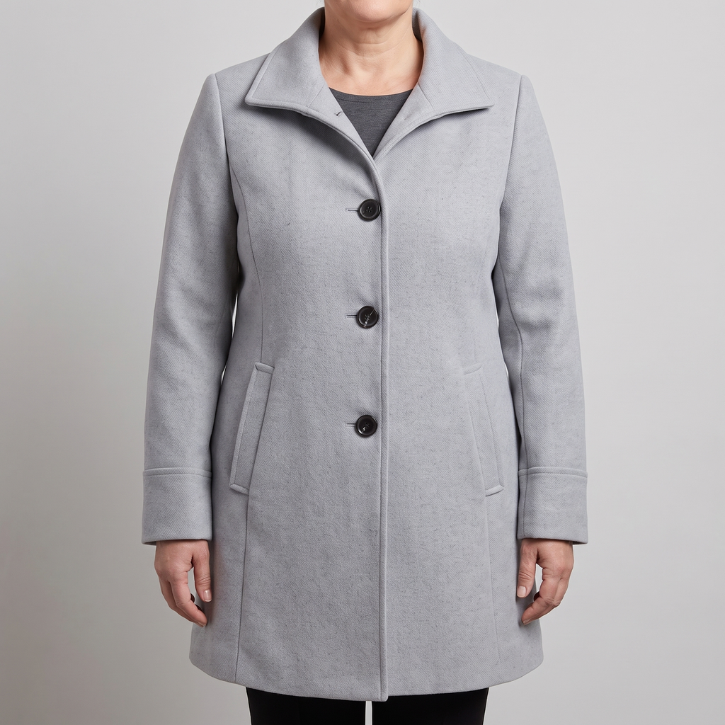 Women’s Stand Collar Single-Breasted Coat
